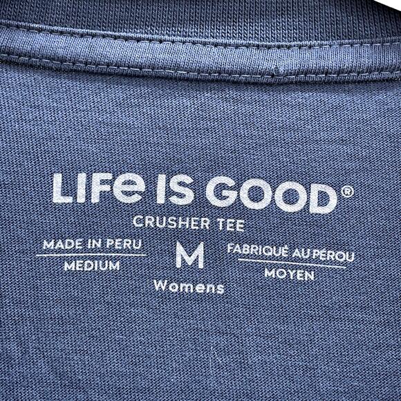 Life is Good Long Sleeve Chill Out Sloth Blue Tshirt MEDIUM - Picture 4 of 4
